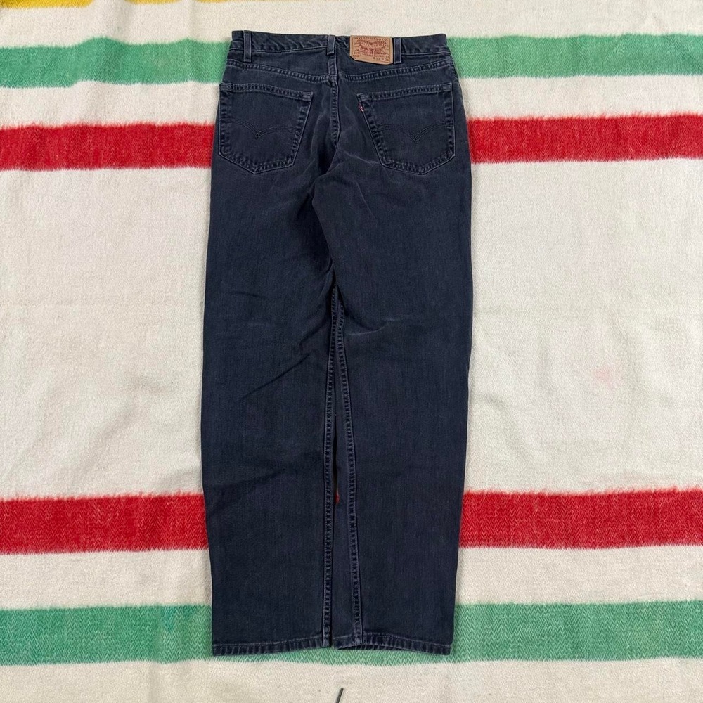 Vintage Levis 550 Black Relaxed Fit Jeans Made in USA 33x34 Fits 32x33